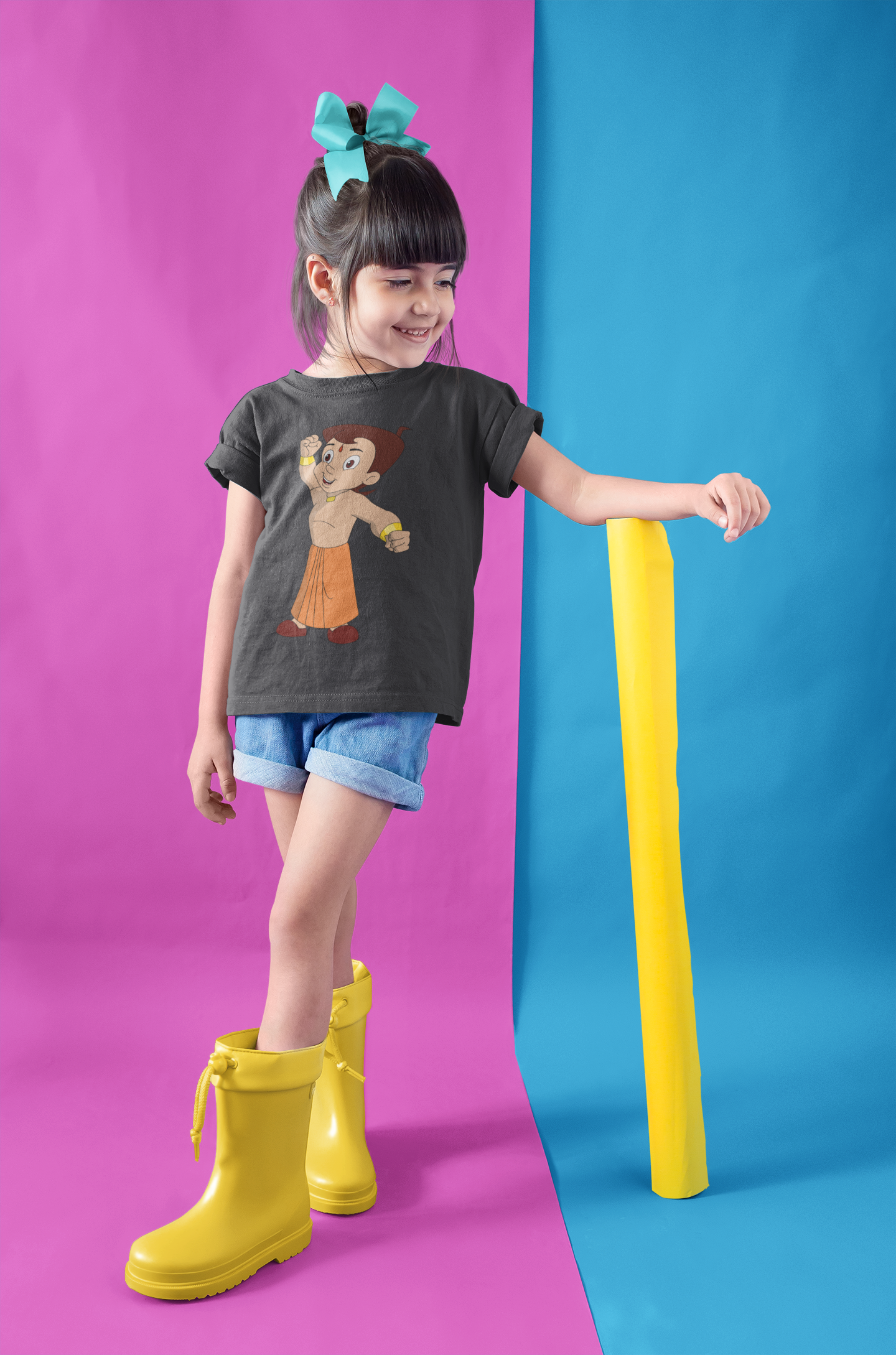 Cute Cartoon Half Sleeves T-Shirt For Girls -FunkyTeesClub