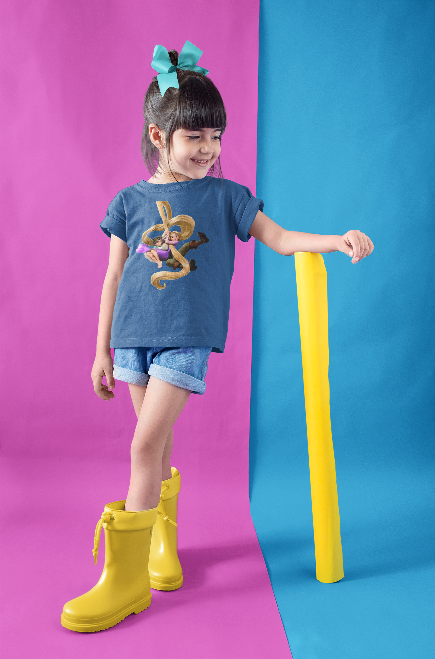 Cute Princess Half Sleeves T-Shirt For Girls -FunkyTeesClub