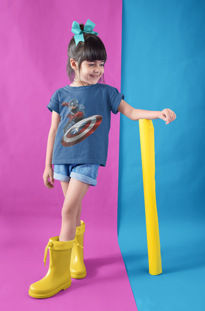 Superhero Half Sleeves T-Shirt For Girls -FunkyTeesClub