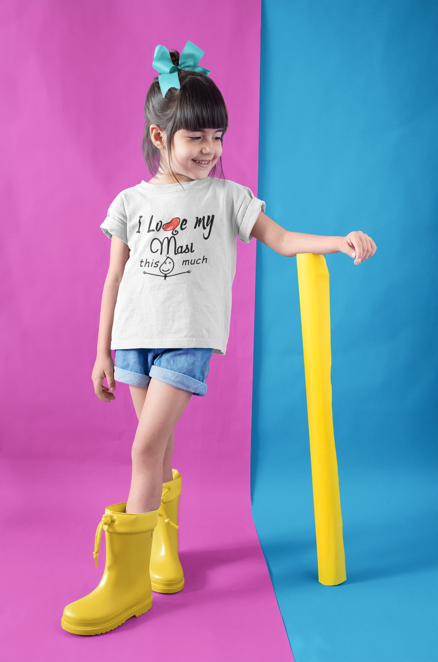 I Love My Masi Half Sleeves T-Shirt For Girls -FunkyTeesClub