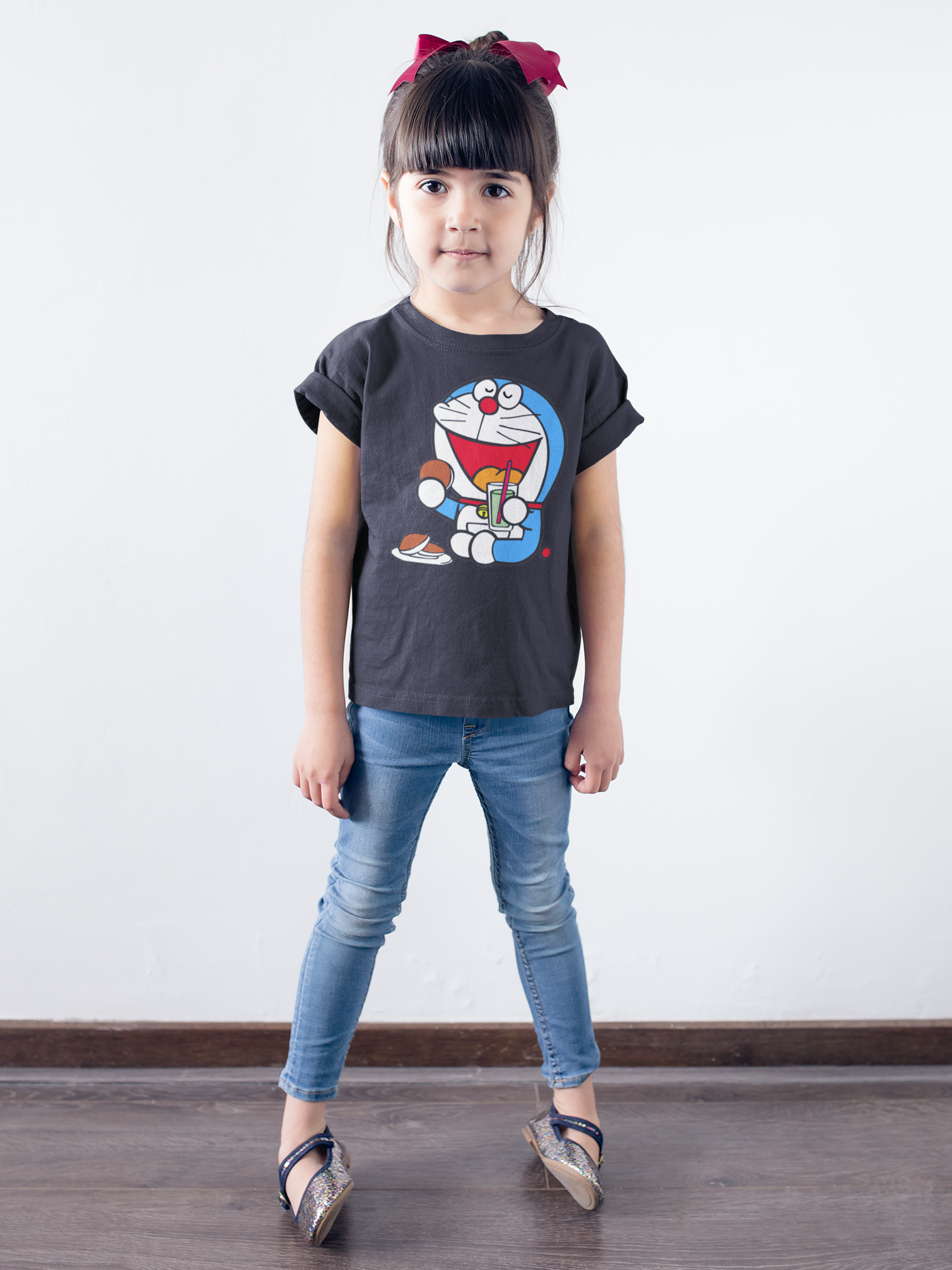 Cute Cartoon Half Sleeves T-Shirt For Girls -FunkyTeesClub