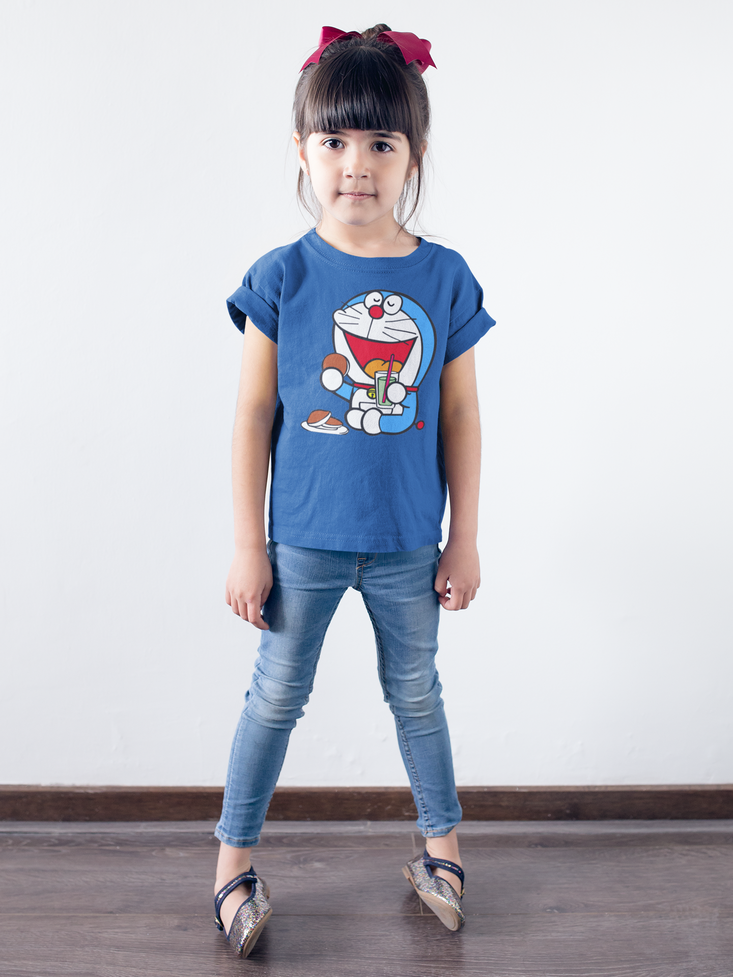 Cute Cartoon Half Sleeves T-Shirt For Girls -FunkyTeesClub