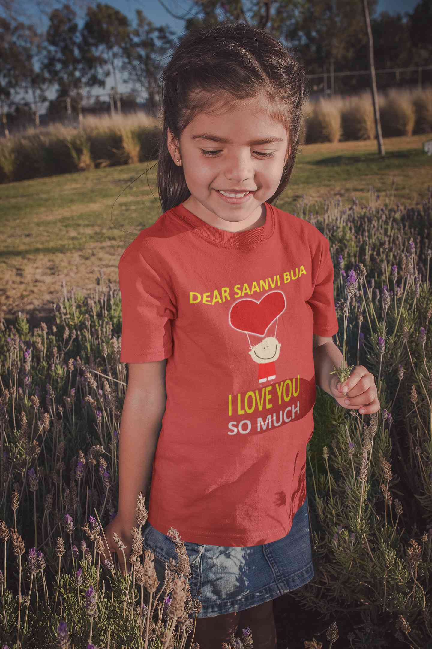 Custom Name I love My Bua So Much Half Sleeves T-Shirt For Girls -FunkyTeesClub