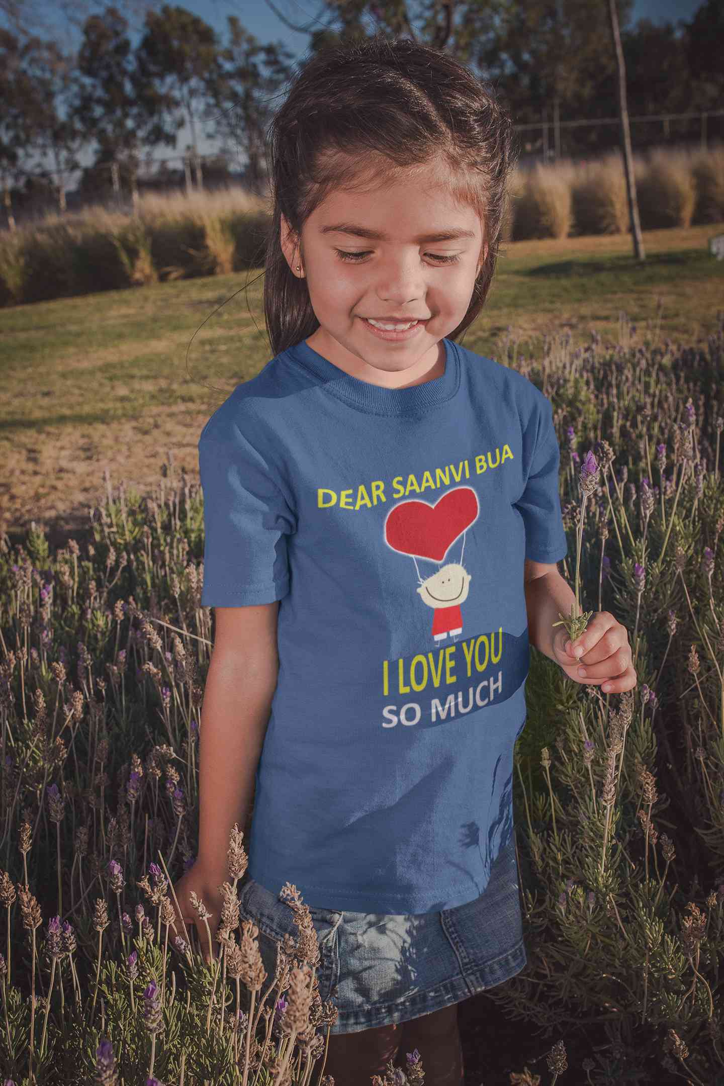 Custom Name I love My Bua So Much Half Sleeves T-Shirt For Girls -FunkyTeesClub