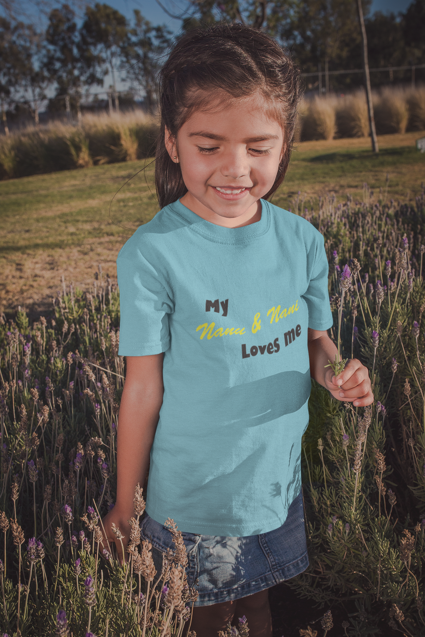 Nanu And Nani Loves Me Half Sleeves T-Shirt For Girls -FunkyTeesClub