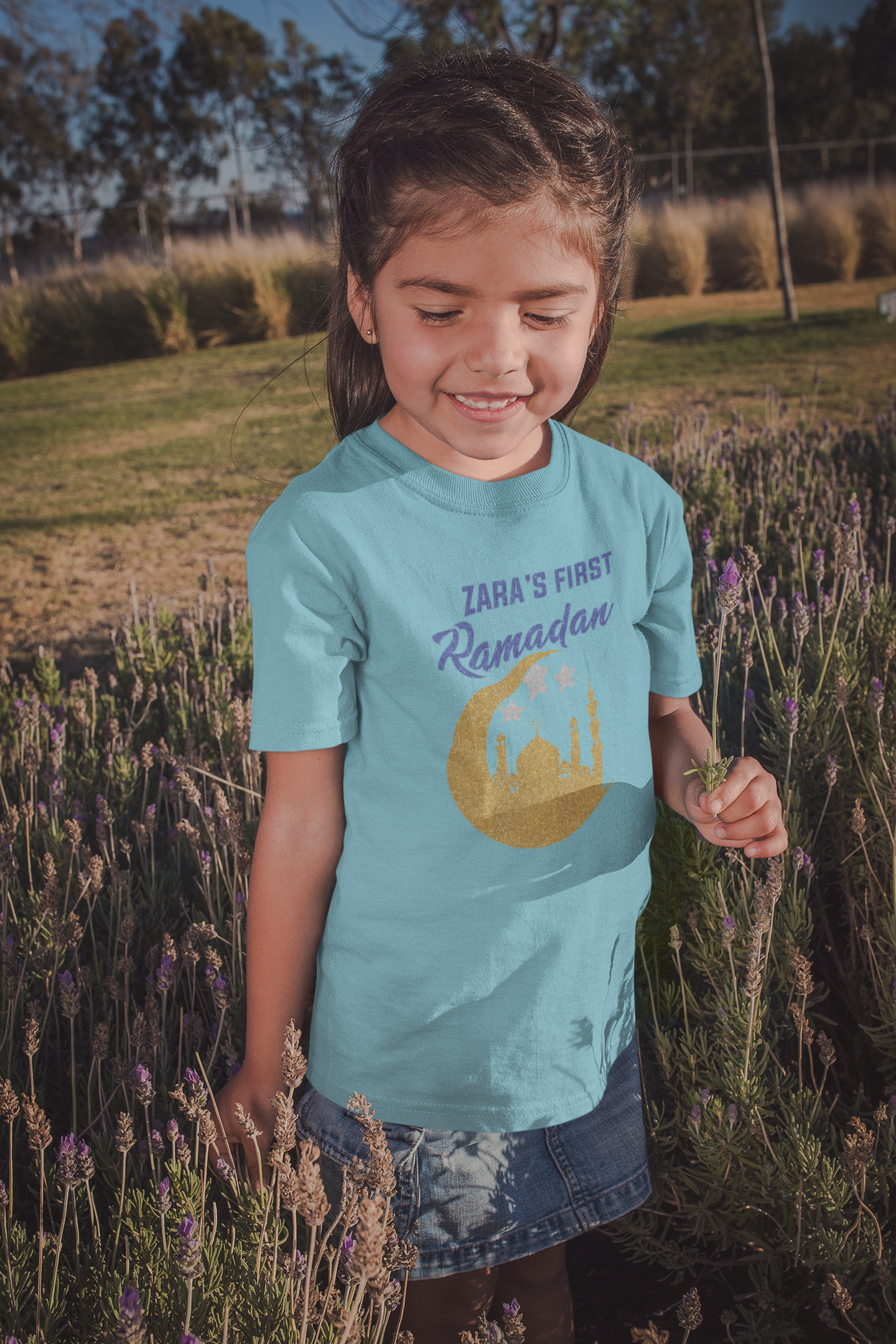 First Ramadan Zara Eid Half Sleeves T-Shirt For Girls -FunkyTeesClub