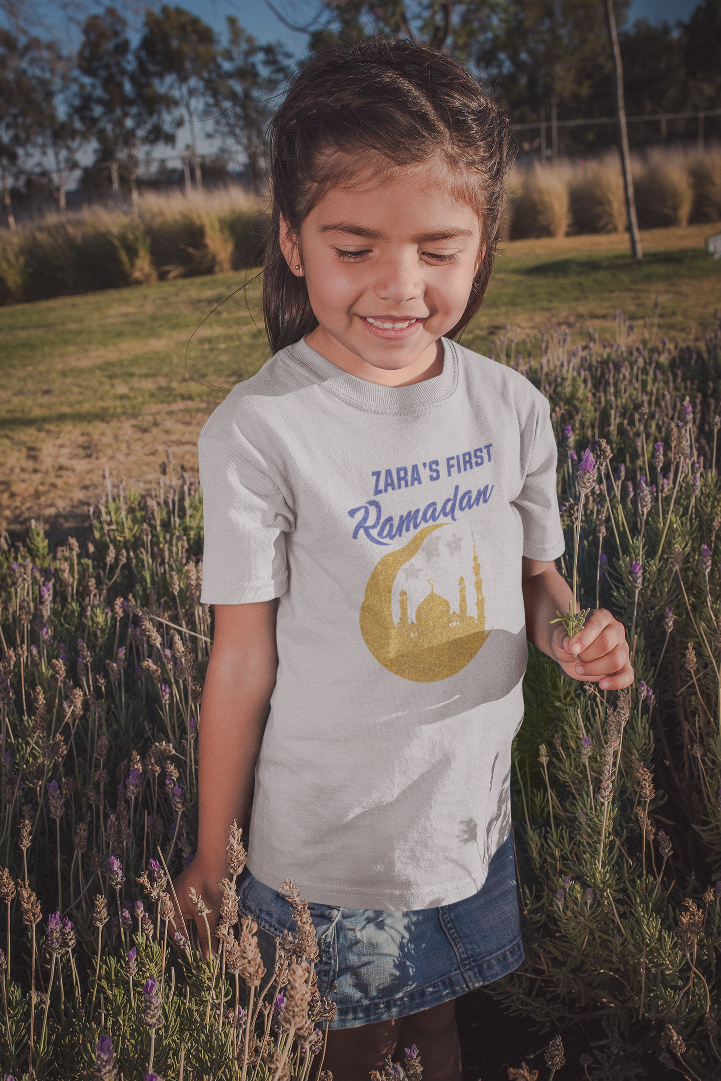 First Ramadan Zara Eid Half Sleeves T-Shirt For Girls -FunkyTeesClub
