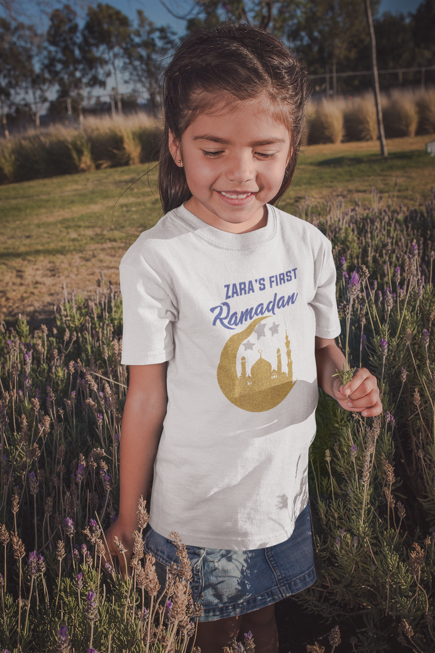 First Ramadan Zara Eid Half Sleeves T-Shirt For Girls -FunkyTeesClub