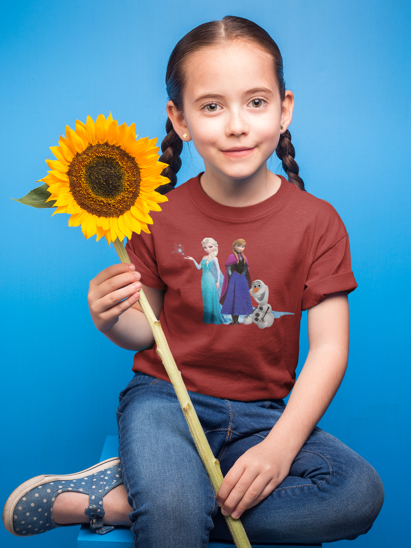 Cute Princess Half Sleeves T-Shirt For Girls -FunkyTeesClub