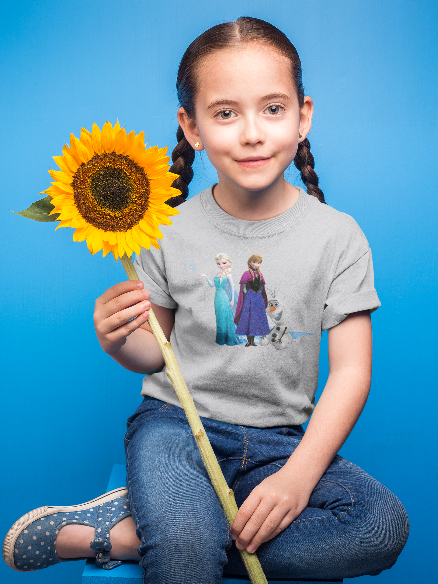 Cute Princess Half Sleeves T-Shirt For Girls -FunkyTeesClub