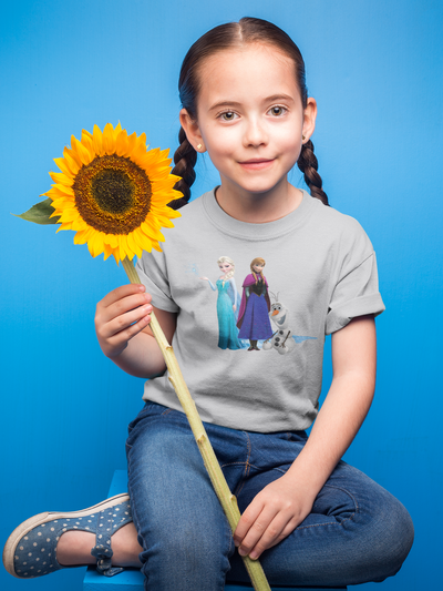Cute Princess Half Sleeves T-Shirt For Girls -FunkyTeesClub