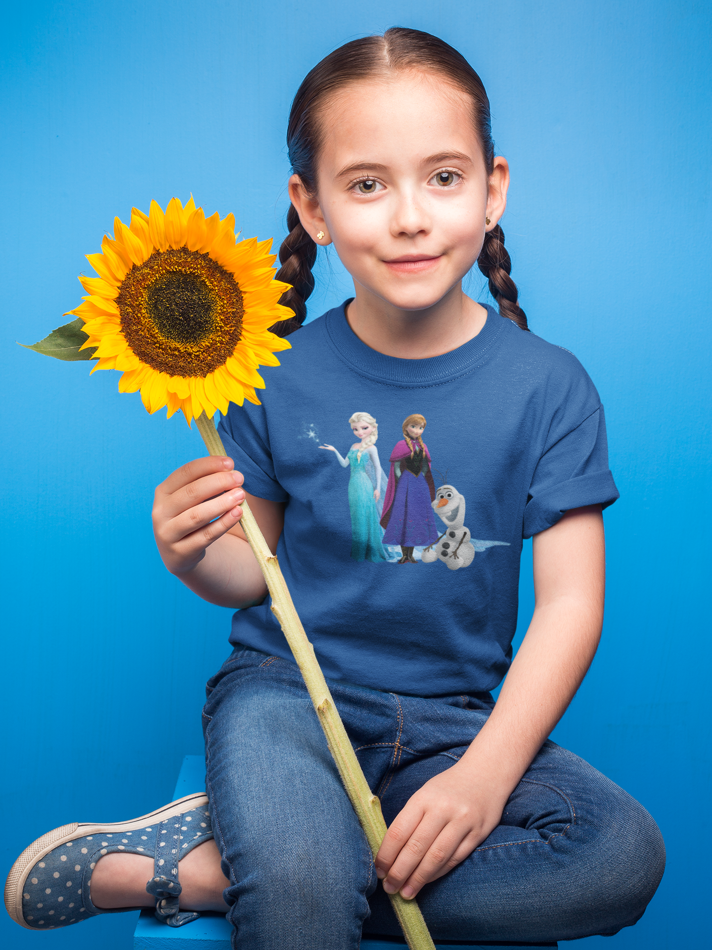Cute Princess Half Sleeves T-Shirt For Girls -FunkyTeesClub