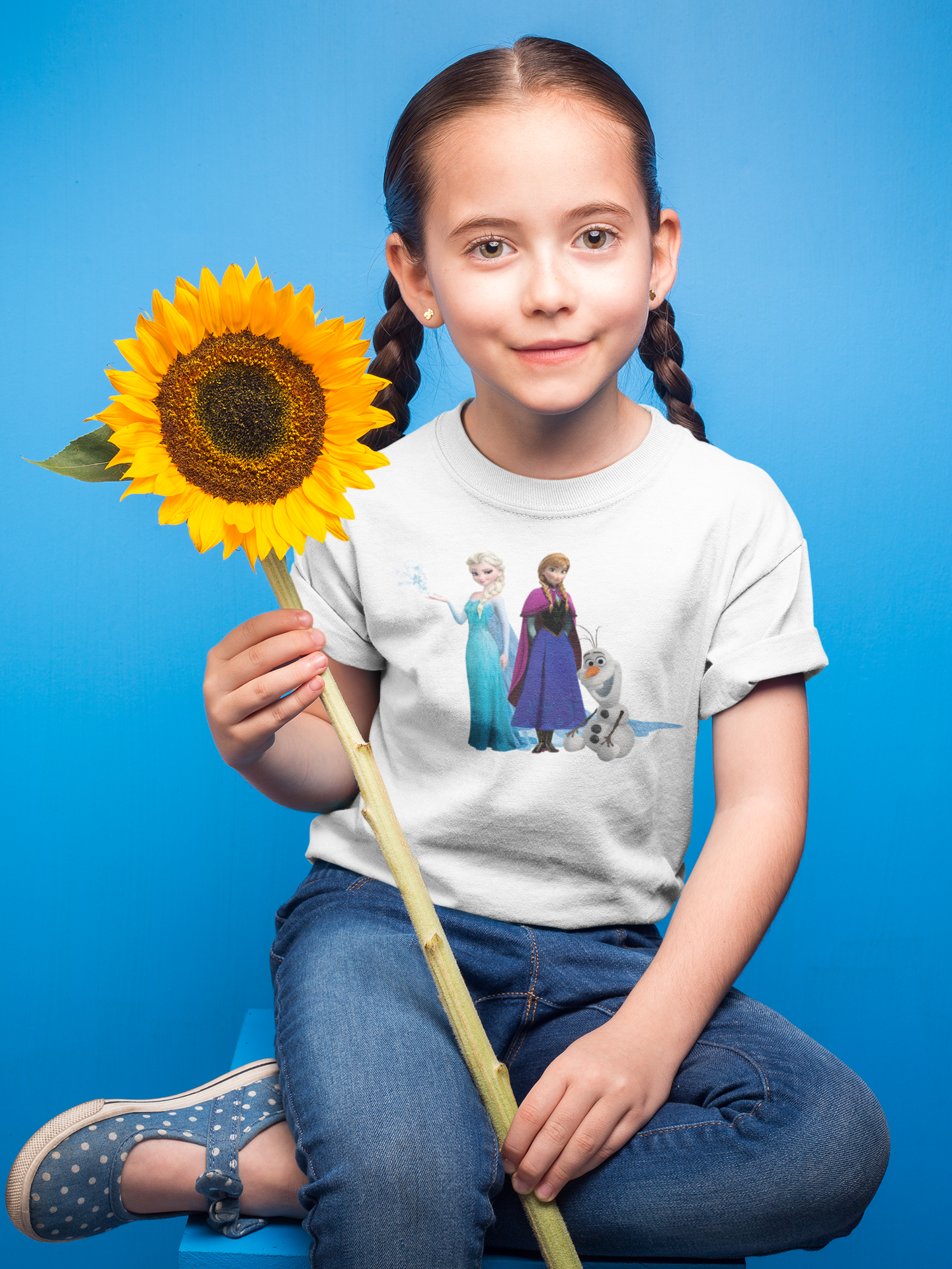 Cute Princess Half Sleeves T-Shirt For Girls -FunkyTeesClub