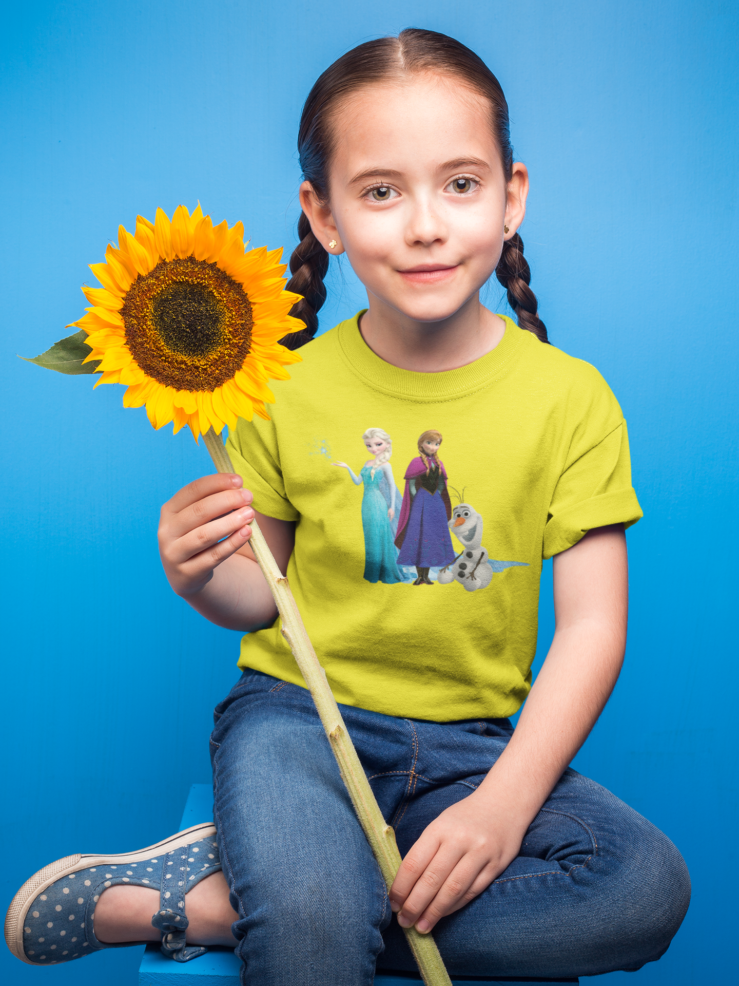 Cute Princess Half Sleeves T-Shirt For Girls -FunkyTeesClub