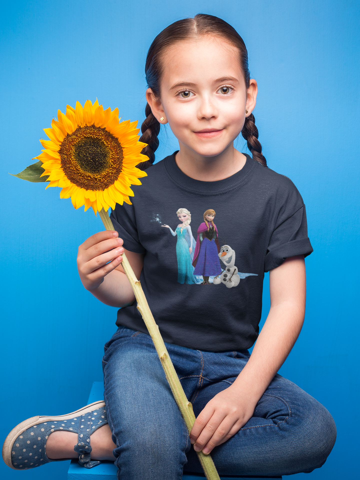 Cute Princess Half Sleeves T-Shirt For Girls -FunkyTeesClub