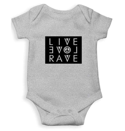 Live Love Rave Rompers for Baby Boy- FunkyTradition FunkyTradition