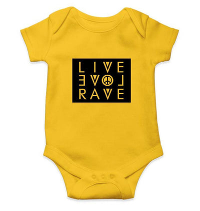 Live Love Rave Rompers for Baby Boy- FunkyTradition FunkyTradition