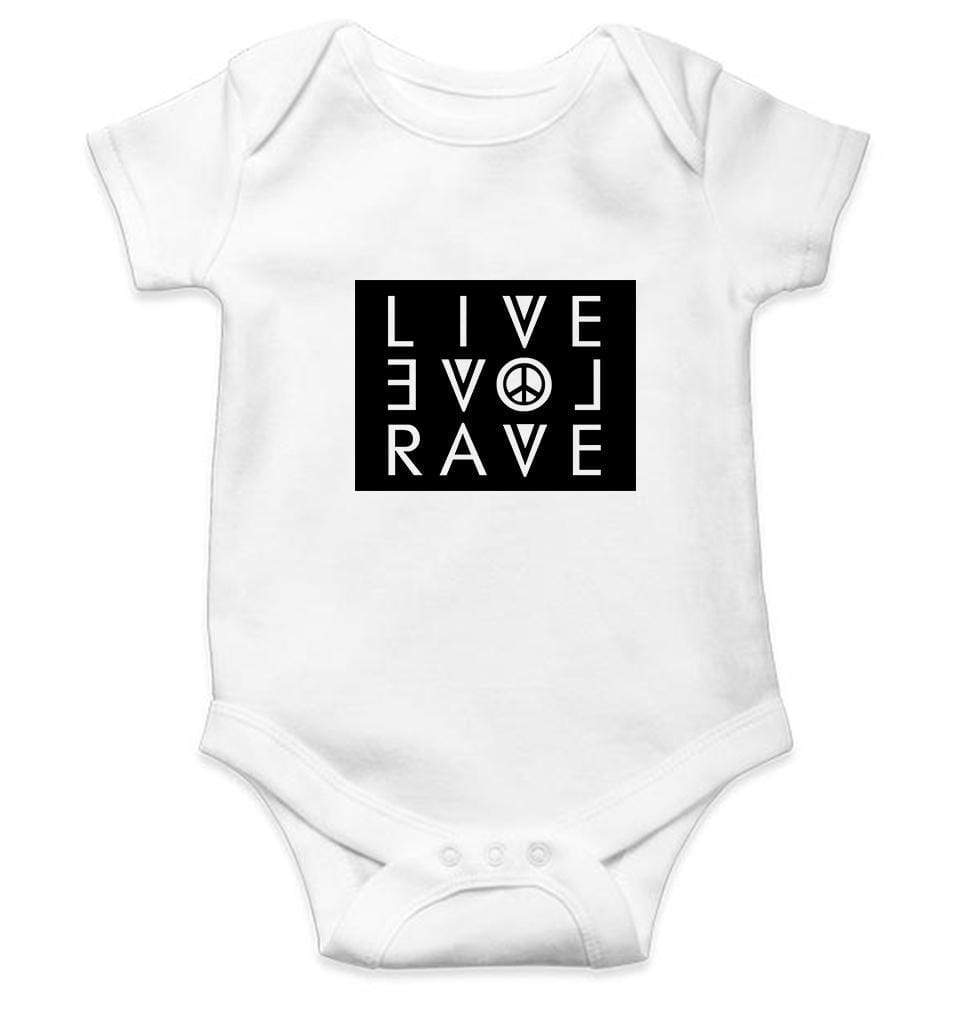 Live Love Rave Rompers for Baby Girl- FunkyTradition FunkyTradition