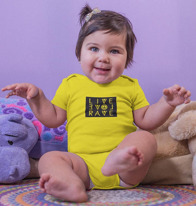 Live Love Rave Rompers for Baby Girl- FunkyTradition FunkyTradition