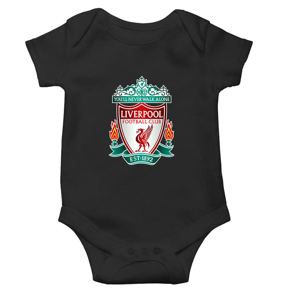 Liverpool Black Rompers for Baby Boy - FunkyTeesClub