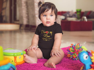 I Love My Masi Black Rompers for Baby Girl - FunkyTeesClub