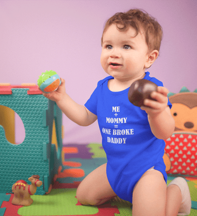 Me Plus Mummy Equal to One Broke Daddy Rompers for Baby Boy- FunkyTradition FunkyTradition