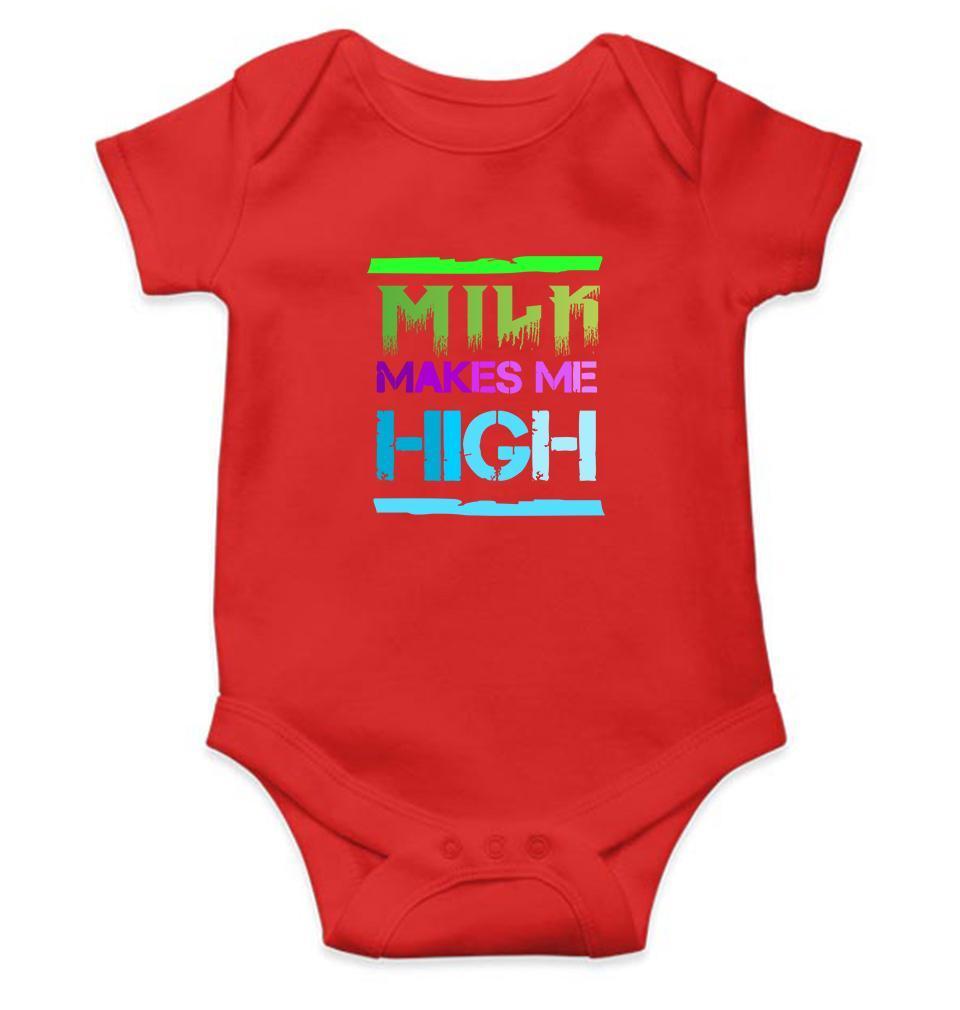 Milk Make Me High Rompers for Baby Girl- FunkyTradition FunkyTradition