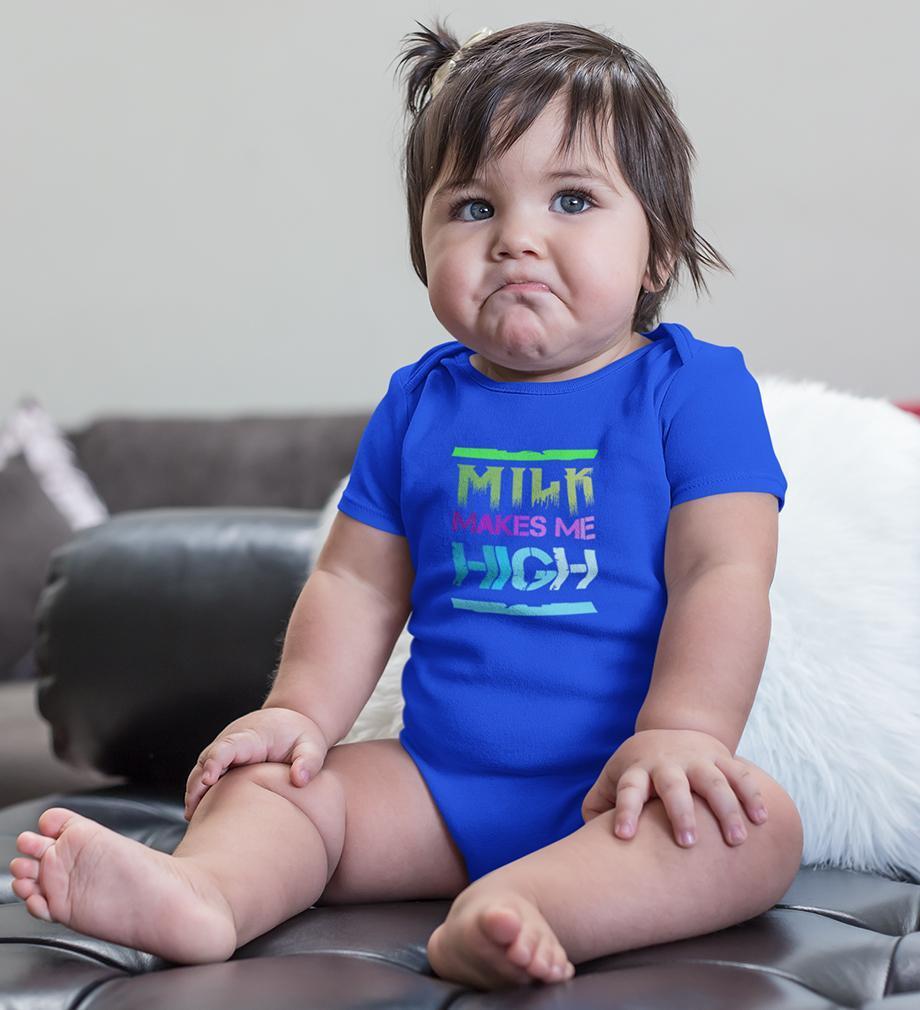 Milk Make Me High Rompers for Baby Girl- FunkyTradition FunkyTradition