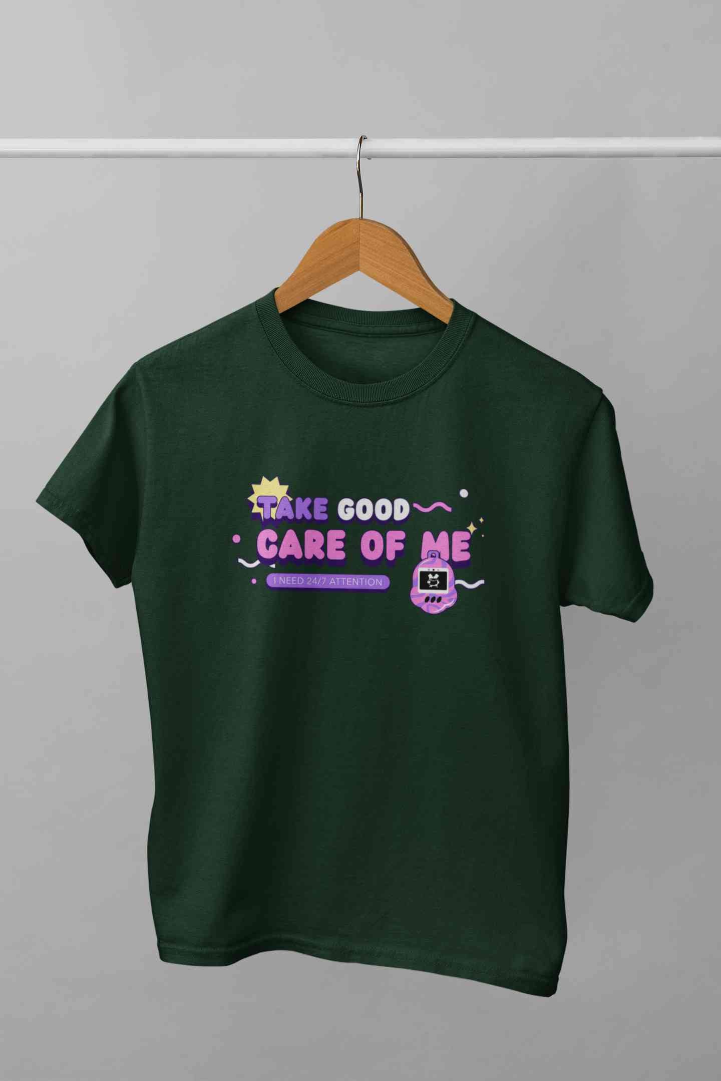 Take Care Of Me Retro Typography Women Half Sleeves T-shirt- FunkyTeesClub
