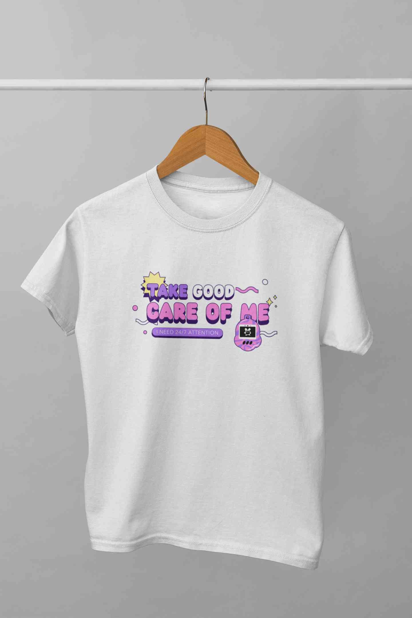 Take Care Of Me Retro Typography Women Half Sleeves T-shirt- FunkyTeesClub