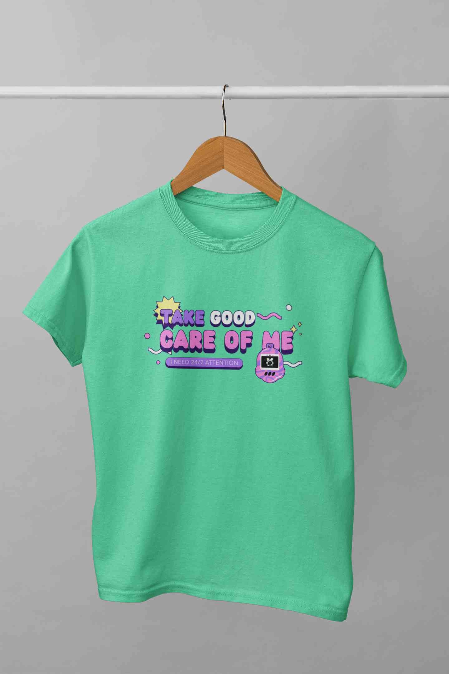 Take Care Of Me Retro Typography Women Half Sleeves T-shirt- FunkyTeesClub