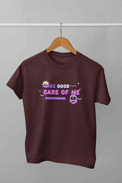 Take Care Of Me Retro Typography Women Half Sleeves T-shirt- FunkyTeesClub