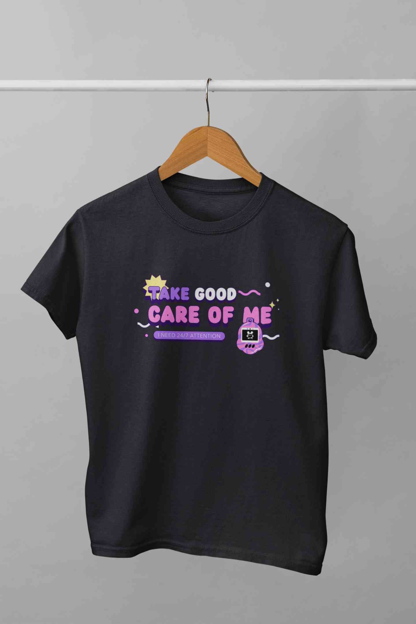 Take Care Of Me Retro Typography Women Half Sleeves T-shirt- FunkyTeesClub