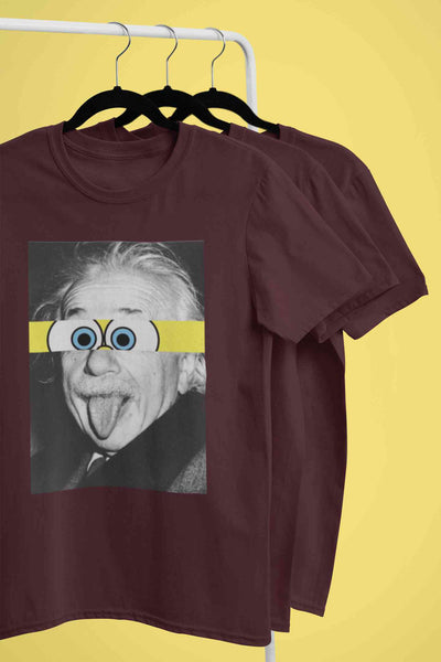 Funny Einstein Mens Half Sleeves T-shirt- FunkyTeesClub