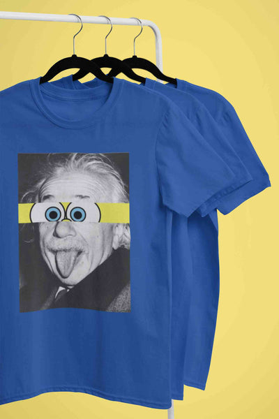 Funny Einstein Mens Half Sleeves T-shirt- FunkyTeesClub