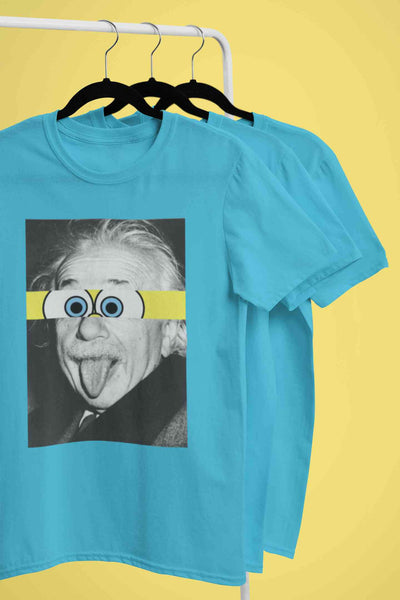 Funny Einstein Mens Half Sleeves T-shirt- FunkyTeesClub