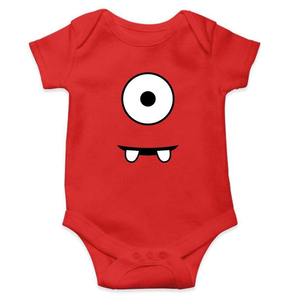 Minion Eye and Teeth Rompers for Baby Girl- FunkyTradition FunkyTradition
