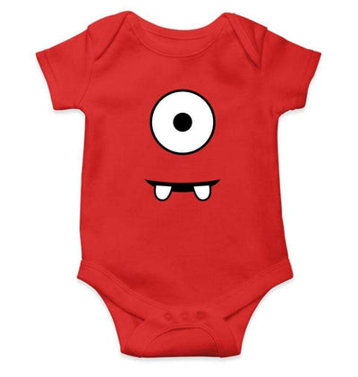 Minion Eye and Teeth Rompers for Baby Girl- FunkyTradition FunkyTradition
