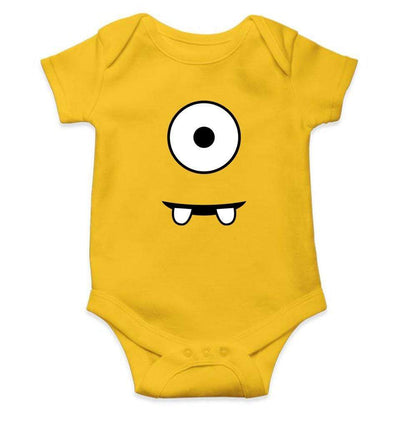 Minion Eye and Teeth Rompers for Baby Girl- FunkyTradition FunkyTradition