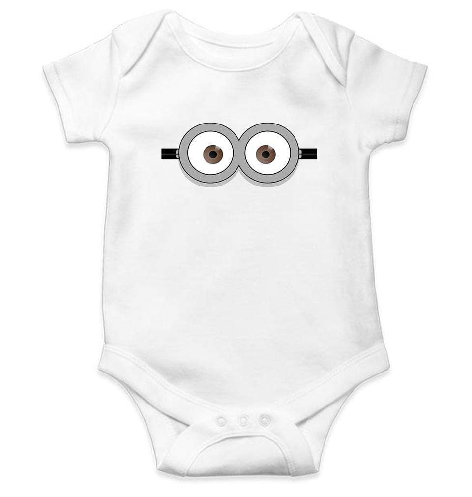 Minion Pop Eyes Rompers for Baby Girl- FunkyTradition FunkyTradition
