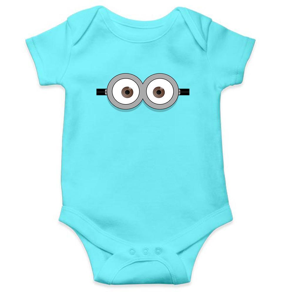 Minion Pop Eyes Rompers for Baby Girl- FunkyTradition FunkyTradition