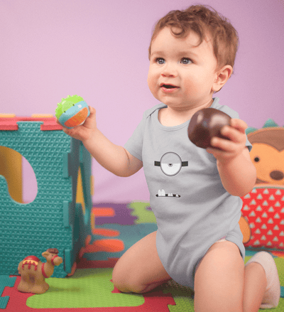Minion Single Eye and Teeth Rompers for Baby Boy- FunkyTradition FunkyTradition