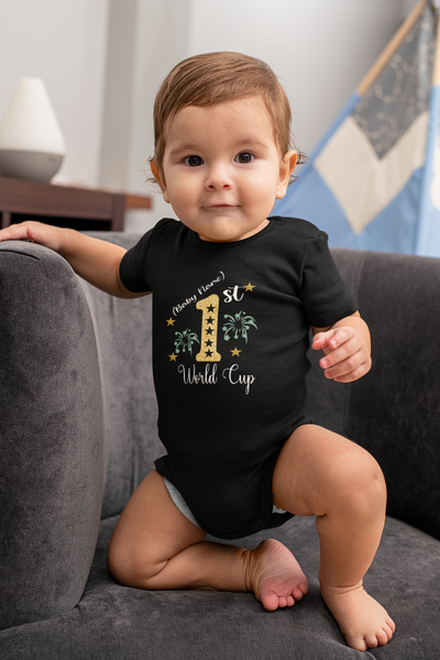 1st World Cup Custom Name Rompers for Baby Boy- FunkyTeesClub