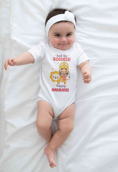 Happy Navratri Rompers for Baby Girl- FunkyTeesClub