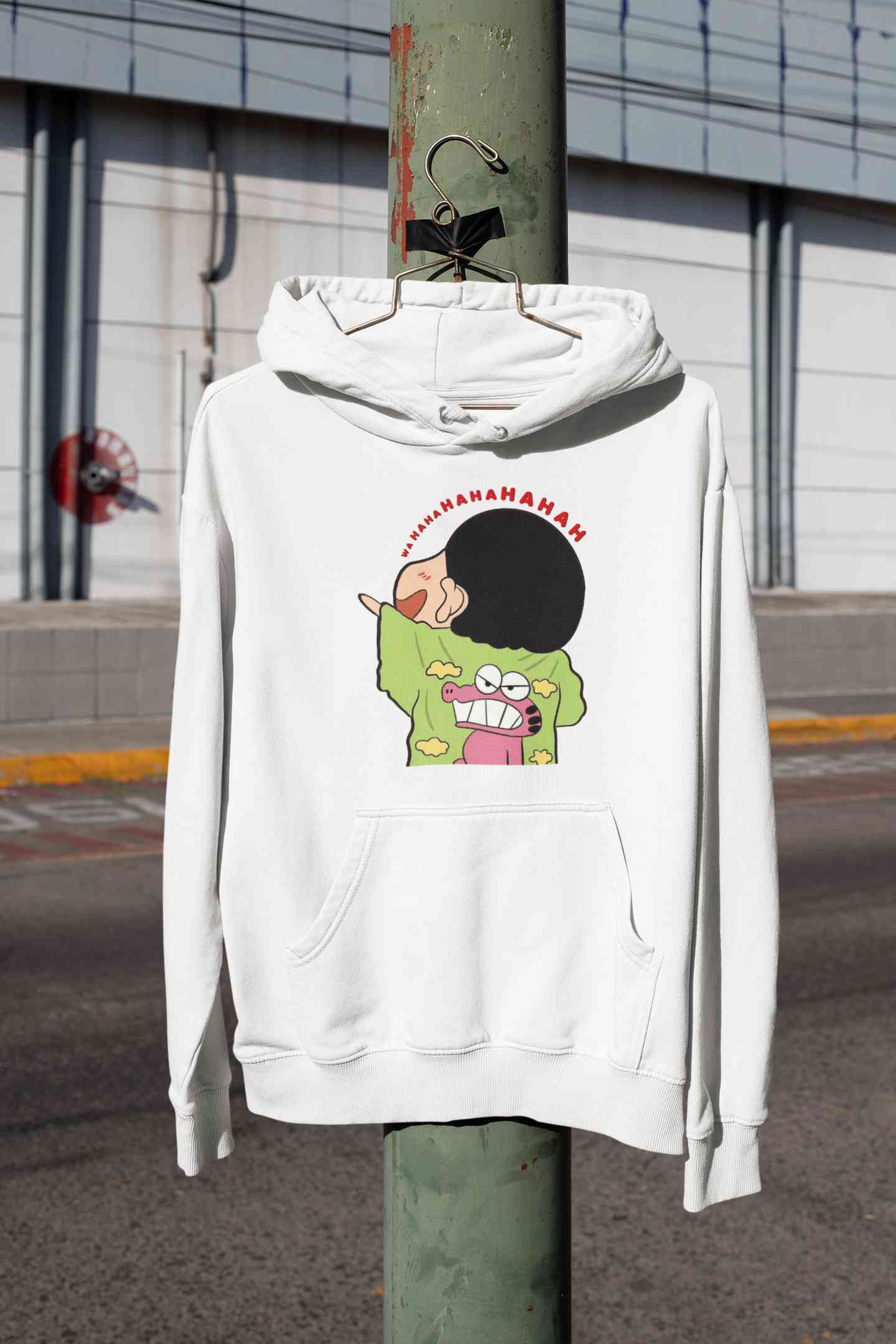 Hahaha Cartoon Funny Memes Hoodies for Women-FunkyTeesClub
