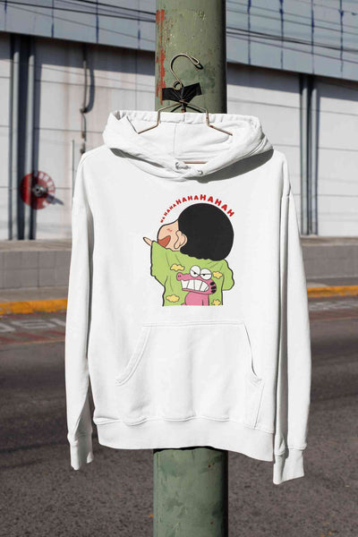Hahaha Cartoon Funny Memes Hoodies for Women-FunkyTeesClub