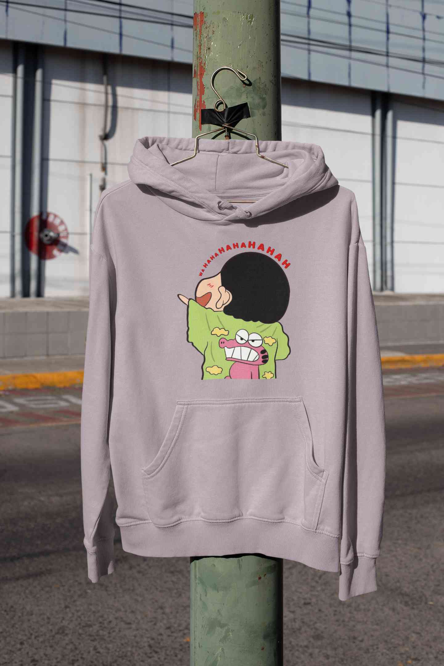 Hahaha Cartoon Funny Memes Hoodies for Women-FunkyTeesClub