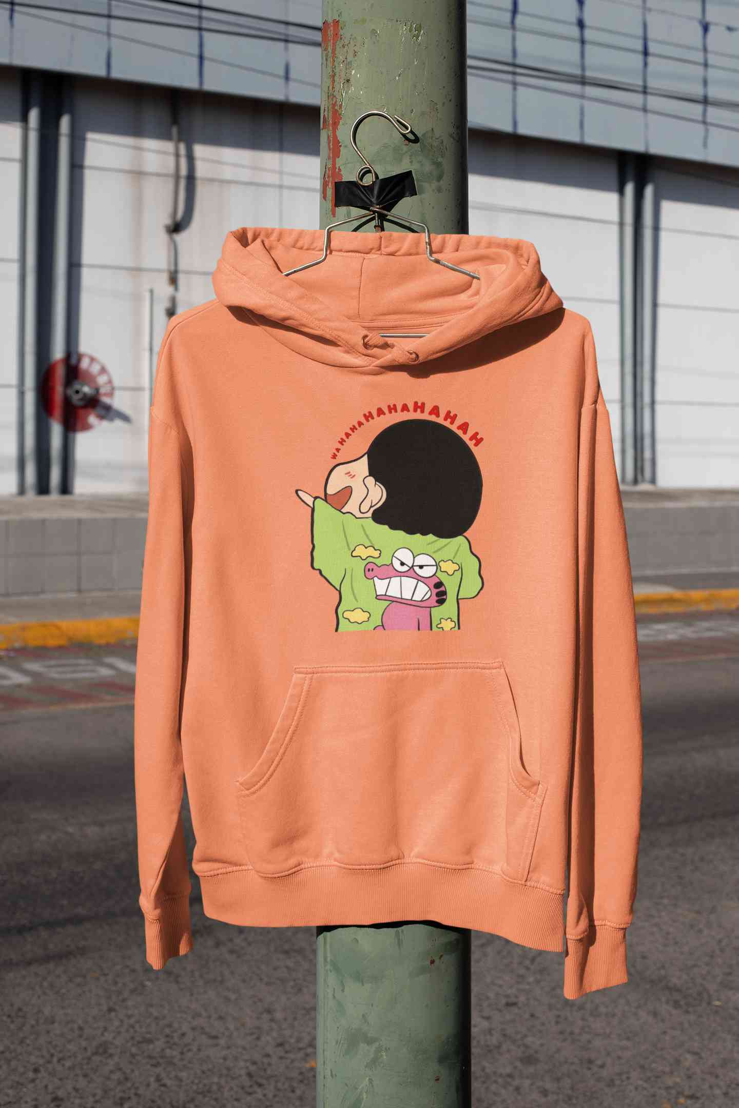 Hahaha Cartoon Funny Memes Hoodies for Women-FunkyTeesClub