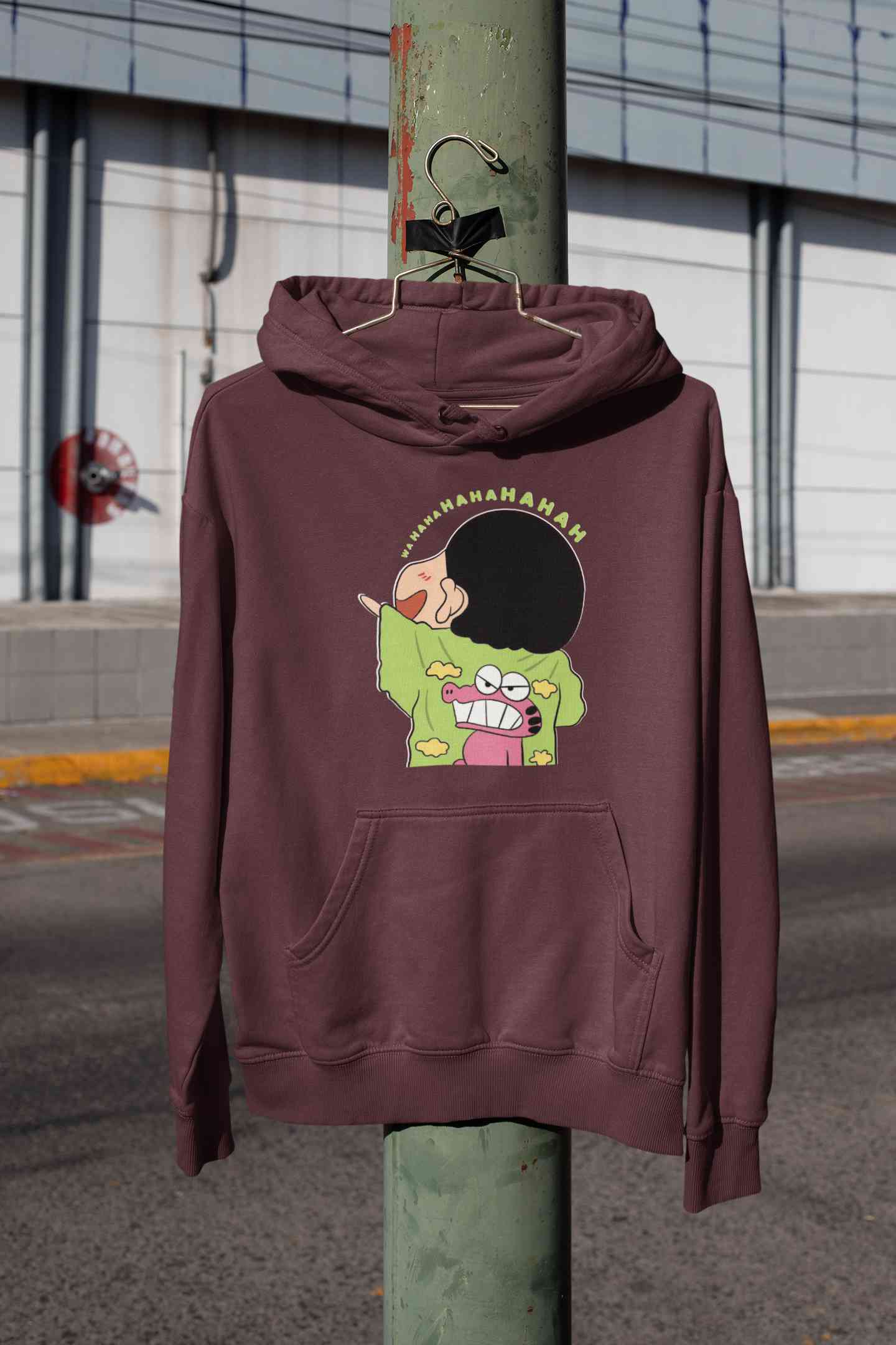 Hahaha Cartoon Funny Memes Hoodies for Women-FunkyTeesClub