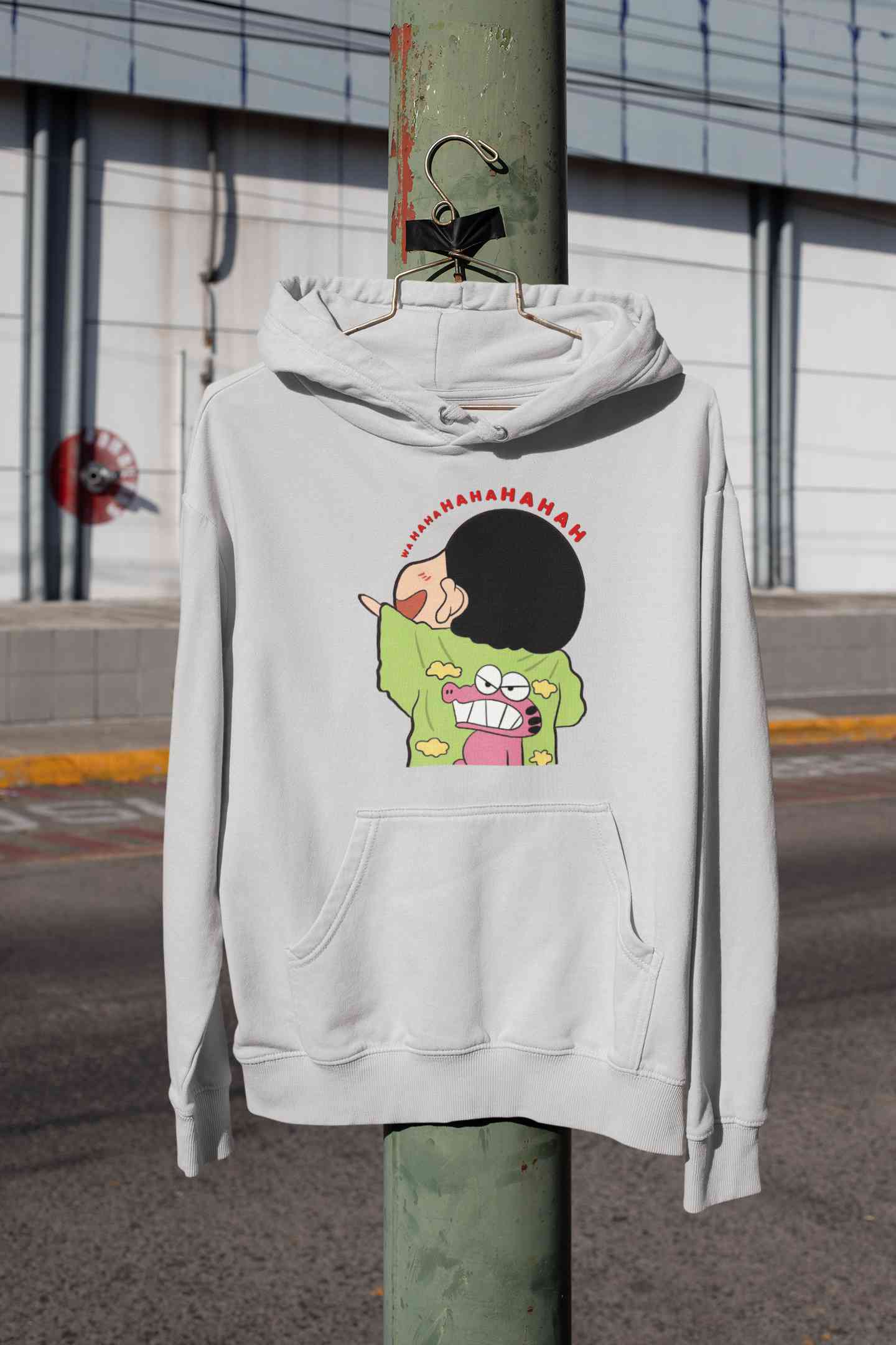 Hahaha Cartoon Funny Memes Hoodies for Women-FunkyTeesClub